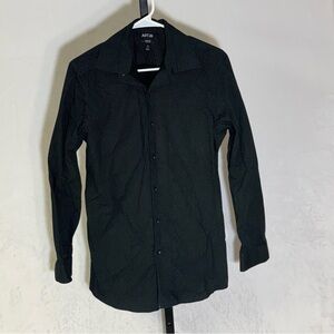 Apt. 9 Mens Patterned Black and White Slim Fit Shirt